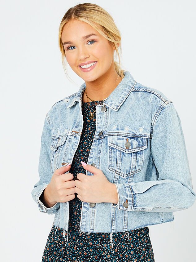 Mirren Cropped Denim Jacket | Altar'd State - Deactivated Program