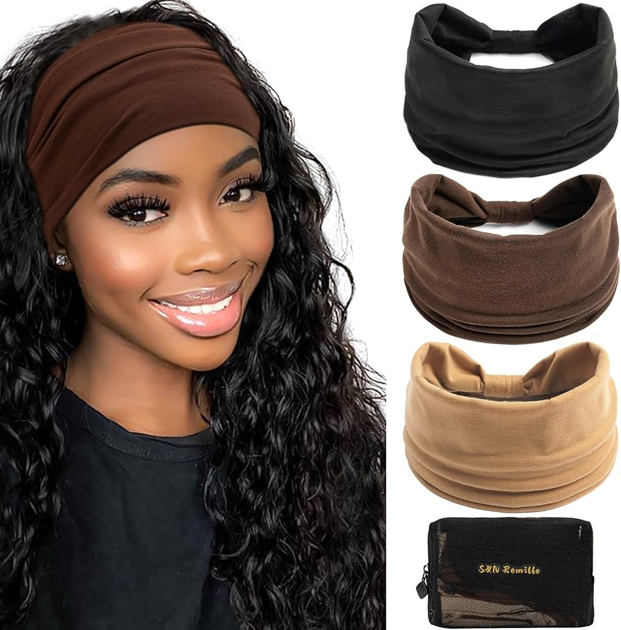 S&N Remille Wide Boho Headbands, Large Hairband for Women, Elastic Non-Slip Headband Twisting Acc... | Amazon (US)