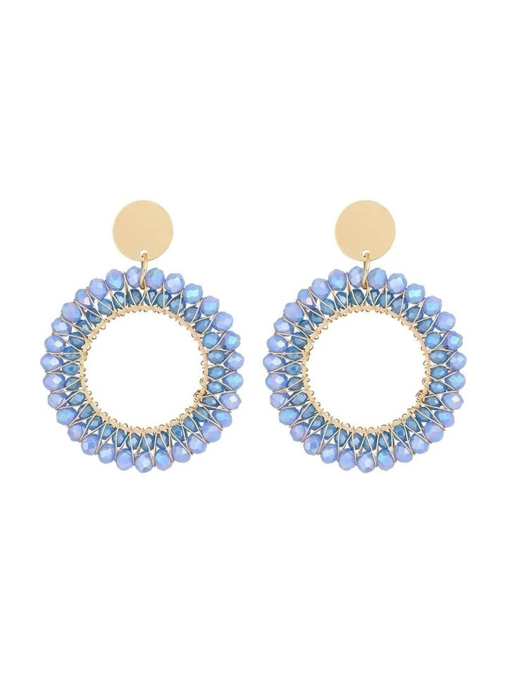 Bead Decor Round Drop Earrings | SHEIN