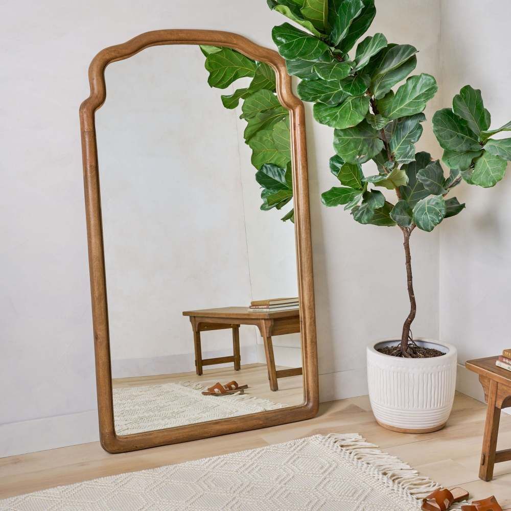 Olivia Wood Framed Floor Mirror | Magnolia