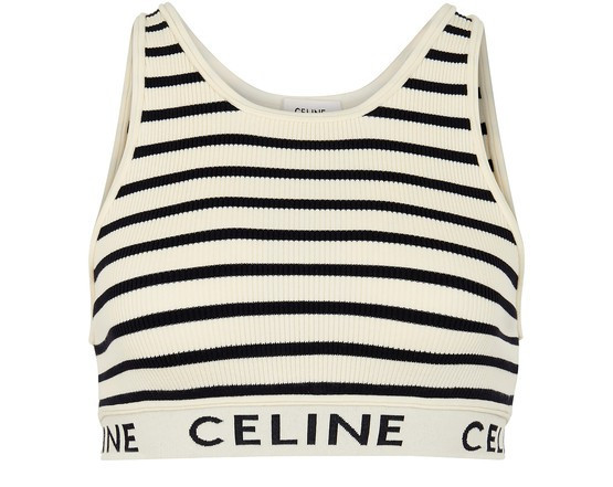 Striped Sports Bra In Athletic Knit  - CELINE | 24S (APAC/EU)