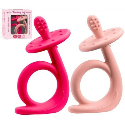 Baby Teething Toys, Silicone Baby Teether Baby Chew Toys Freezer Safe BPA Free, Soothe Babies Gums Teething (Dark & Light Pink) | Target