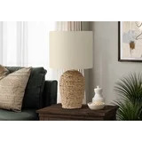 Lighting - 17"h - Table Lamp - Natural Rattan - Beige Shade - Transitional | Walmart (US)