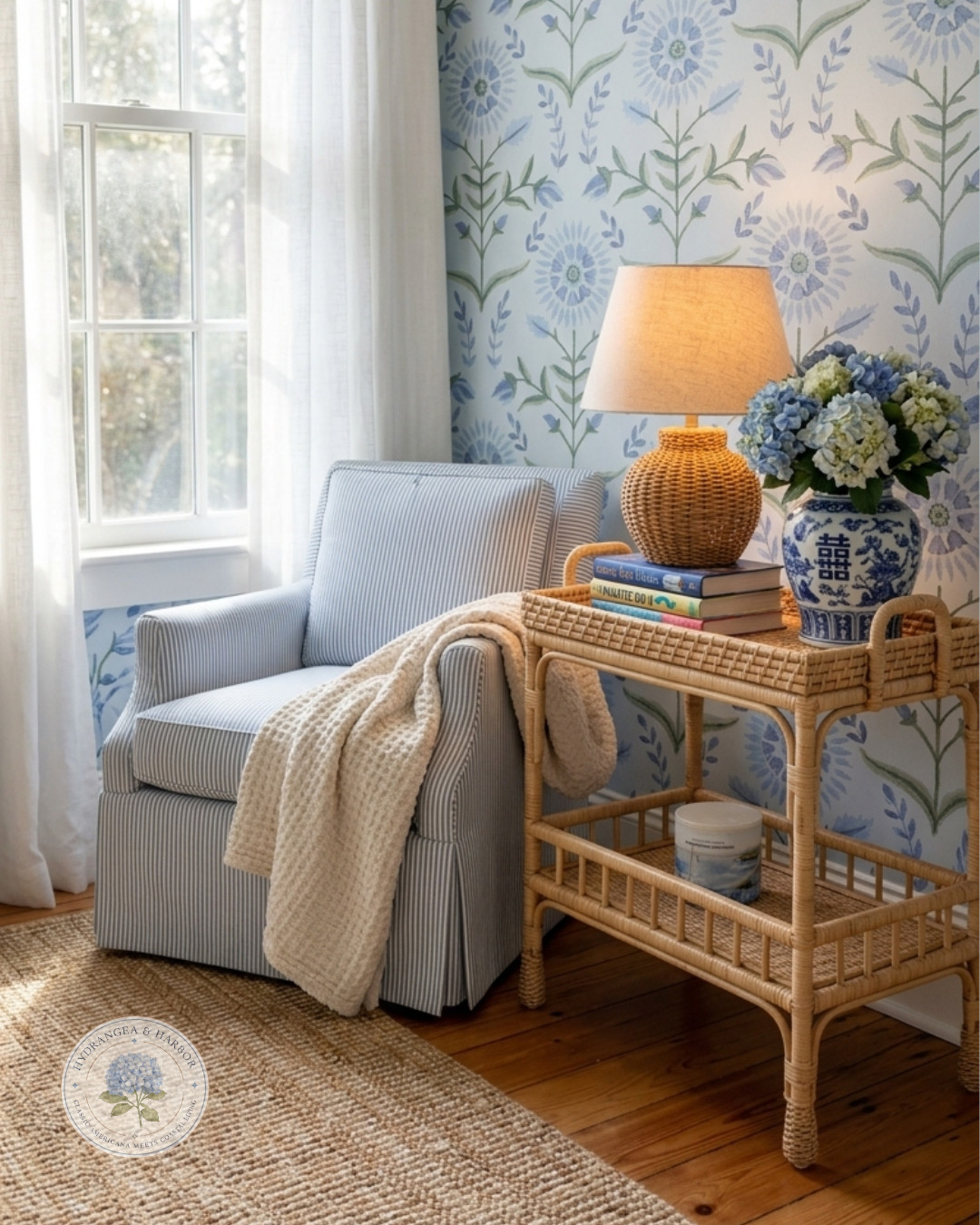The Nantucket Reading Nook 📚💙

A comfortable chair.
A stack of summer books.
Fresh hydrangeas.
And a cozy throw waiting for a rainy afternoon.


#HydrangeaAndHarbor #ReadingNook #CoastalLiving #CoastalDecor #BlueAndWhiteDecor #SummerReading #SouthernStyle #CozyHome 

 