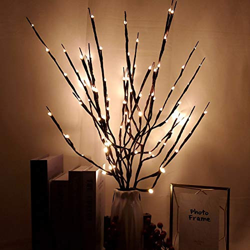 3 Pack Twig Lights 27.6" LED Lights Battery Powered Decorative Fairy Lights Lighted Branches for Festival Room Home Romantic Decoration (Brown twig Lights) | Amazon (US)