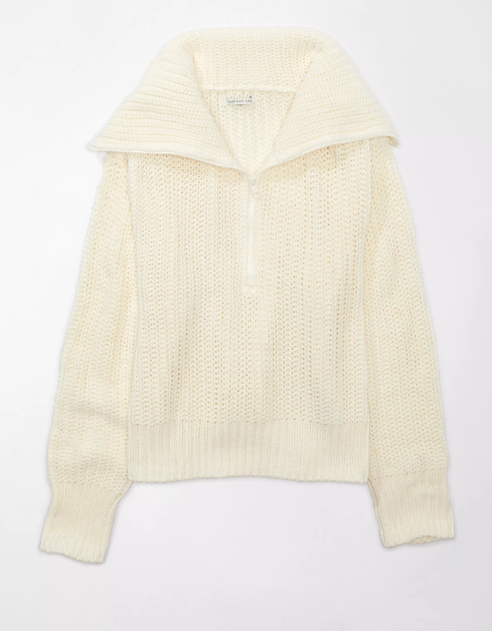 AE Quarter-Zip Collared Sweater | American Eagle Outfitters (US & CA)