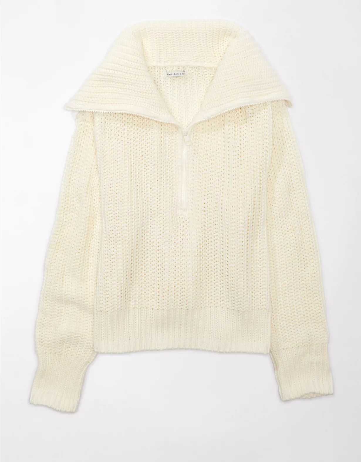 AE Quarter-Zip Collared Sweater | American Eagle Outfitters (US & CA)