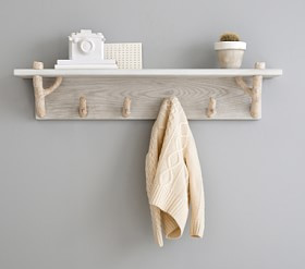 Birch Shelf with Pegs (36") | Pottery Barn Kids