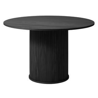 Nyhus Nebula 47 in Round Black Oak Wood Table (Seats 4) NOLA-4620 - The Home Depot | The Home Depot