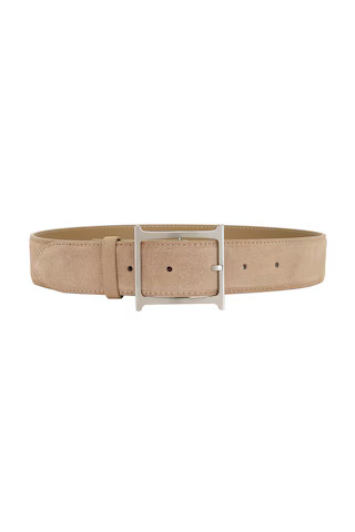 Helsa Logo Belt in Taupe Suede from Revolve.com | Revolve Clothing (Global)
