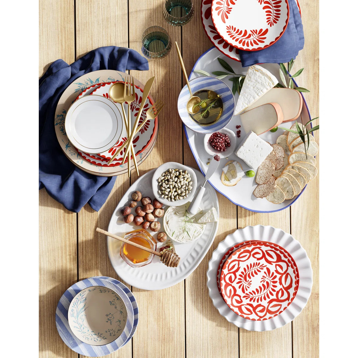 Salma 12-Piece Stoneware Dinnerware Set, Service for 4 | Wayfair North America