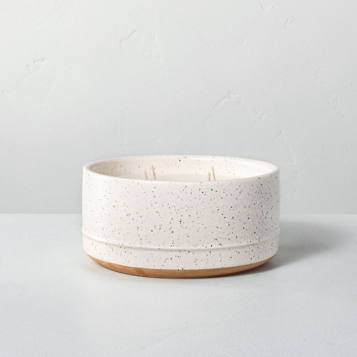 25oz Oak & Lavender 4-Wick Speckled Ceramic Seasonal Candle - Hearth & Hand™ with Magnolia | Target