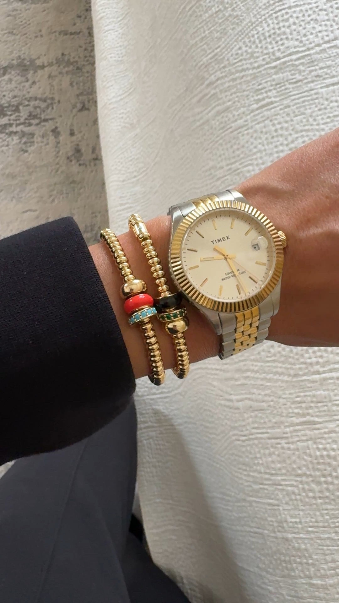 Gift for her. Jewelry gifts. Gift ideas for her. 
Favorite accessories lately. These little bracelets make me happy every time I look at them. Feel substantial and have a nice weight to them. Stretch bracelets. 
Bracelet watch is an old favorite look for less with a vintage-vibe  

#LTKFindsUnder100 #LTKOver40