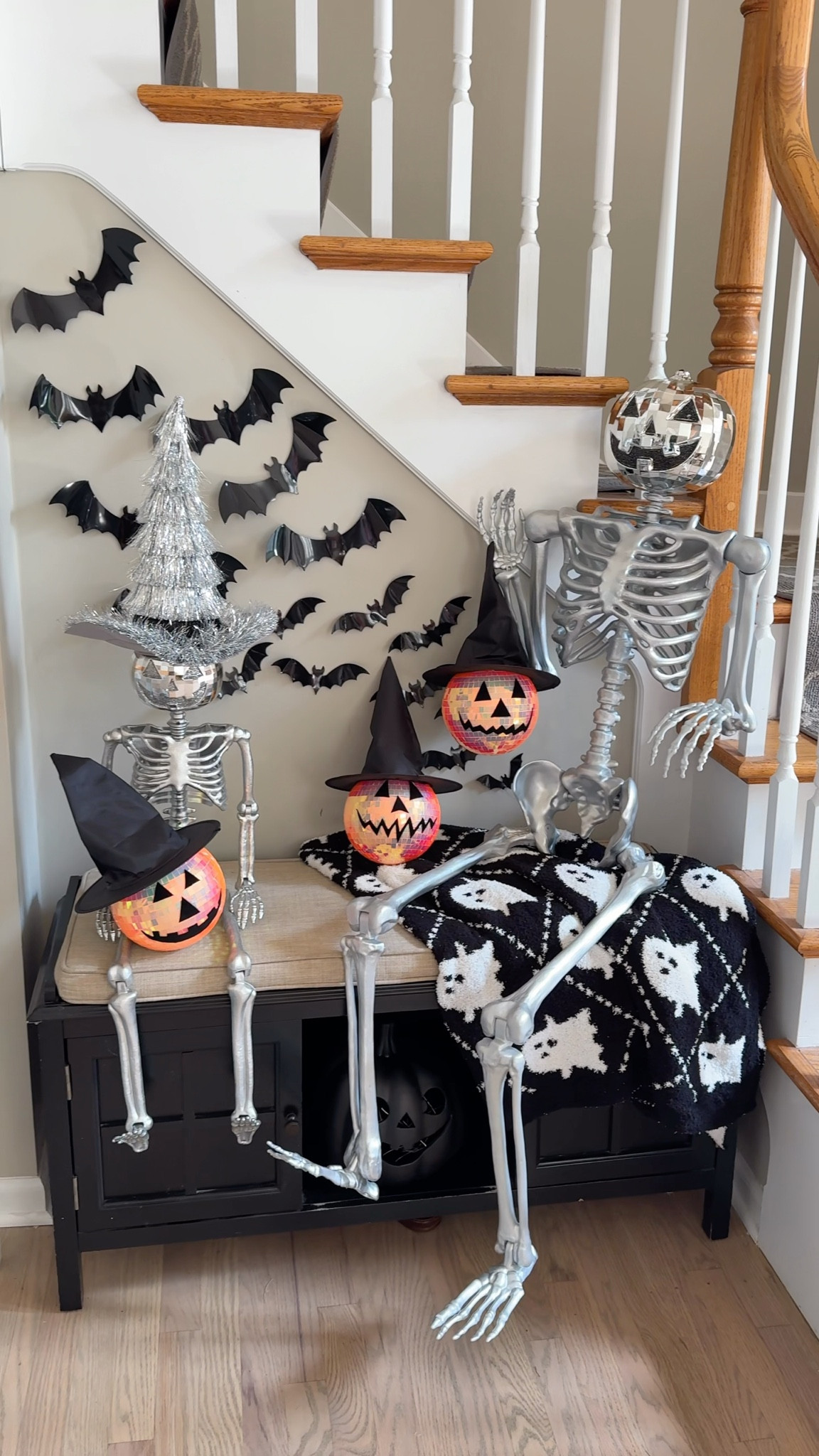 ✨🪩 Spooky season but make it disco! 👻 From glittery disco skulls to floating disco pumpkins, this setup is giving Halloween party goals. Perfect for adding sparkle + spook to your space—because who says Halloween can’t shine bright? 🎃✨

Would you add the disco skeletons or the floating pumpkins first? 🖤 Check out our video for the step-by-step guide to create the floating jack-o-lanterns! 🎃 

#DiscoHalloween #SpookySeason #HalloweenDecor #FloatingPumpkins #DIYHalloween #HalloweenSetup #DiscoVibes

#LTKHome #LTKSeasonal #LTKParties