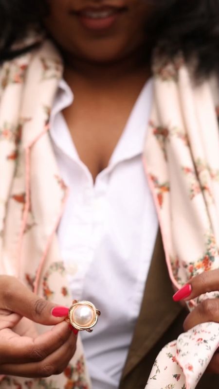 Spring Accessories - Scarf Rings help to add more interest to a look, easily create bows or fun shapes with your scarf, and keep things in place. A silk scarf is a great way to add more color or pattern to a spring/summer outfit 

#LTKstyletip #LTKworkwear #LTKfindsunder50