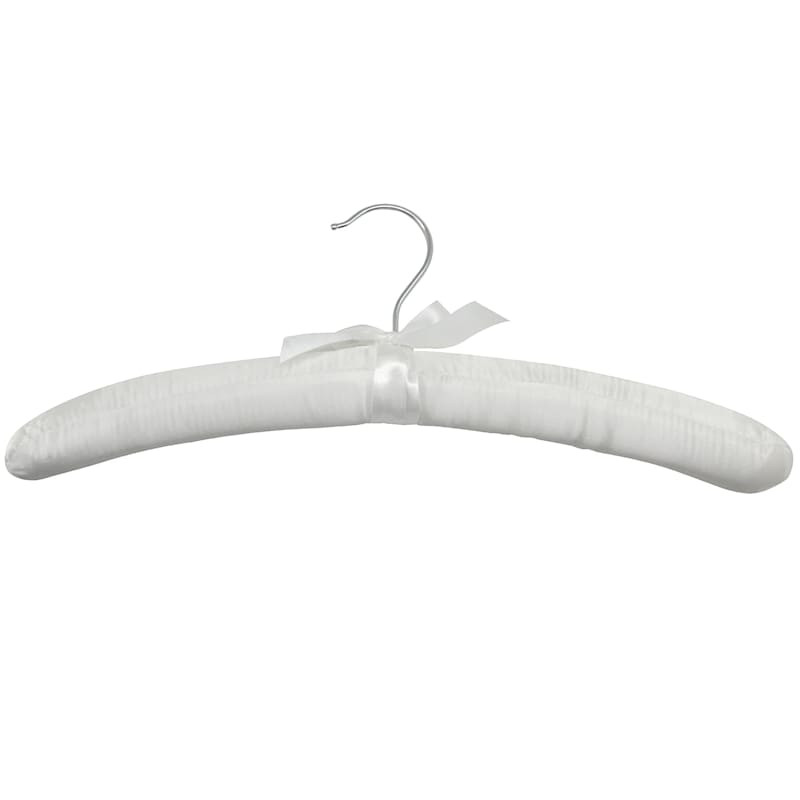6-Piece Satin Hanger, White | At Home