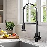 Kraus KPF-1691MB Britt Commercial Style Pull-Down Single Handle Kitchen Faucet, Matte Black | Amazon (US)