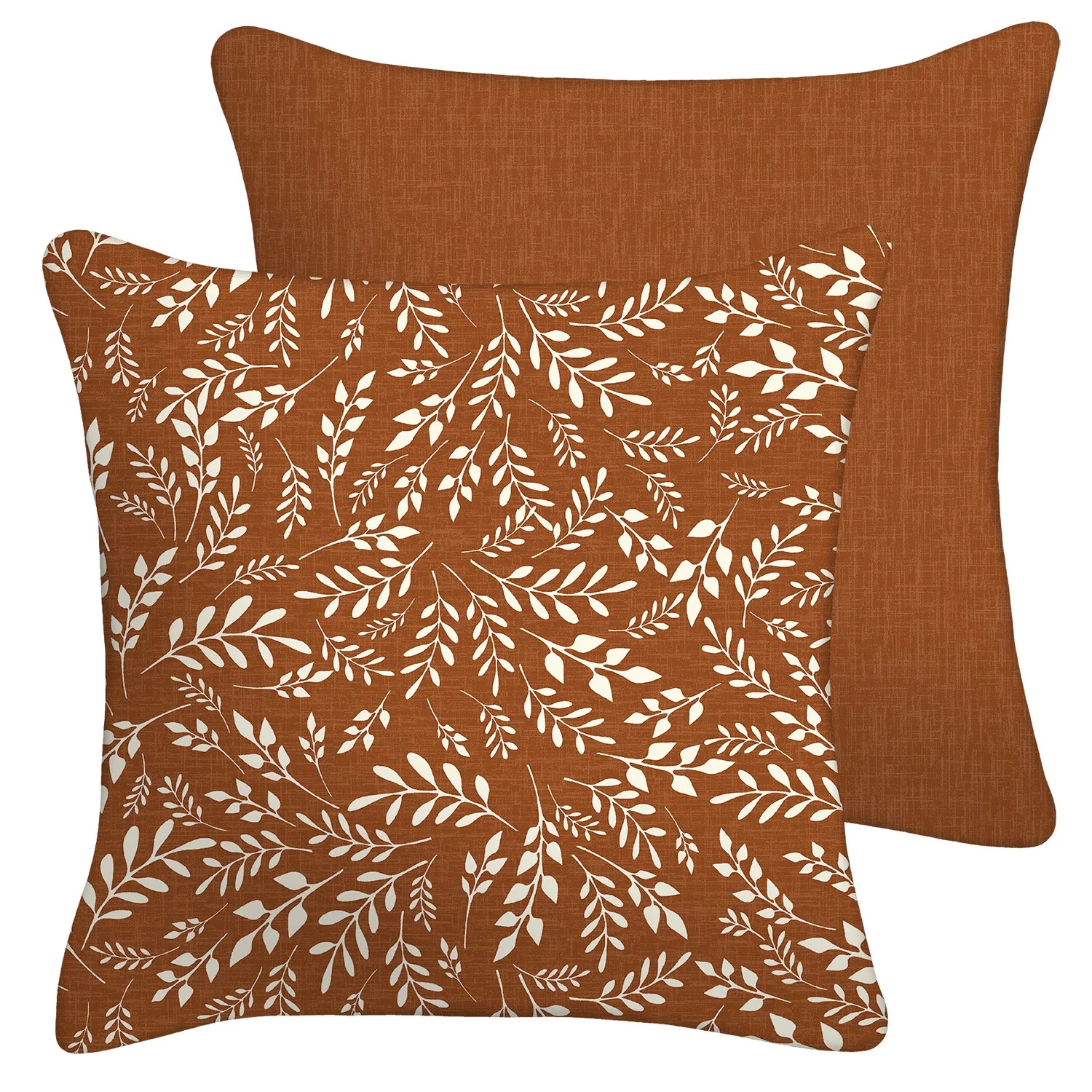 Mainstays 16" x 16" Reversible Orange Floral Harvest Decorative Outdoor Throw Pillow, Multi | Walmart (US)