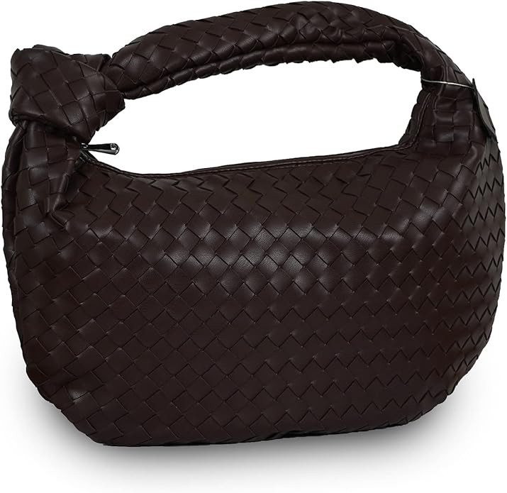 Soulright PU Leather Woven HandBag Fashion Shoulder Bag Knoted Women Purse Woven Hobo Hand Clutch... | Amazon (US)