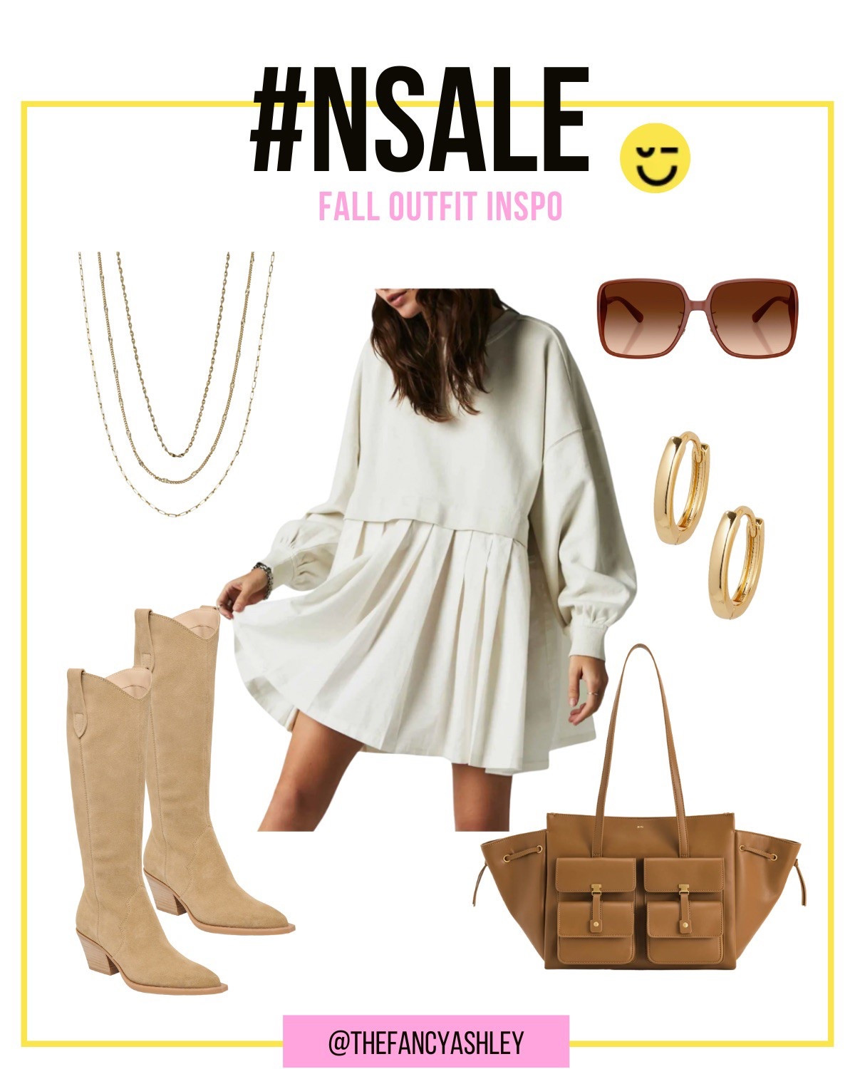 Fall outfit inspo comin’ in HOT from the Nordstrom Anniversary Sale! This Free People layered mini dress? It’s so good! Cropped sweatshirt + flared skirt = perfection. Paired it with my top boot pick—cutest suede western boots of the whole dang sale! Also found some darling accessories—necklace stack, cute earrings, and Coach sunnies. You’ll wear this whole look on repeat. 

#LTKSeasonal #LTKSaleAlert #LTKStyleTip