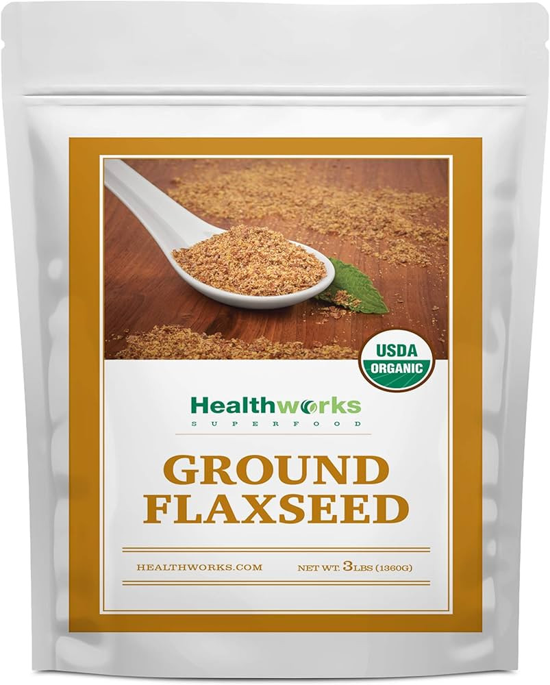 Healthworks Flax Seed Ground Powder Cold Milled Raw Organic (48 Ounces / 3 Pounds) | All-Natural ... | Amazon (US)