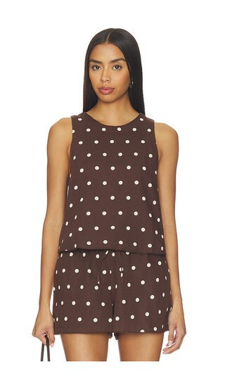 BEACH RIOT Dollie Sleeveless Top in Brown. - size L | Revolve Clothing (Global)