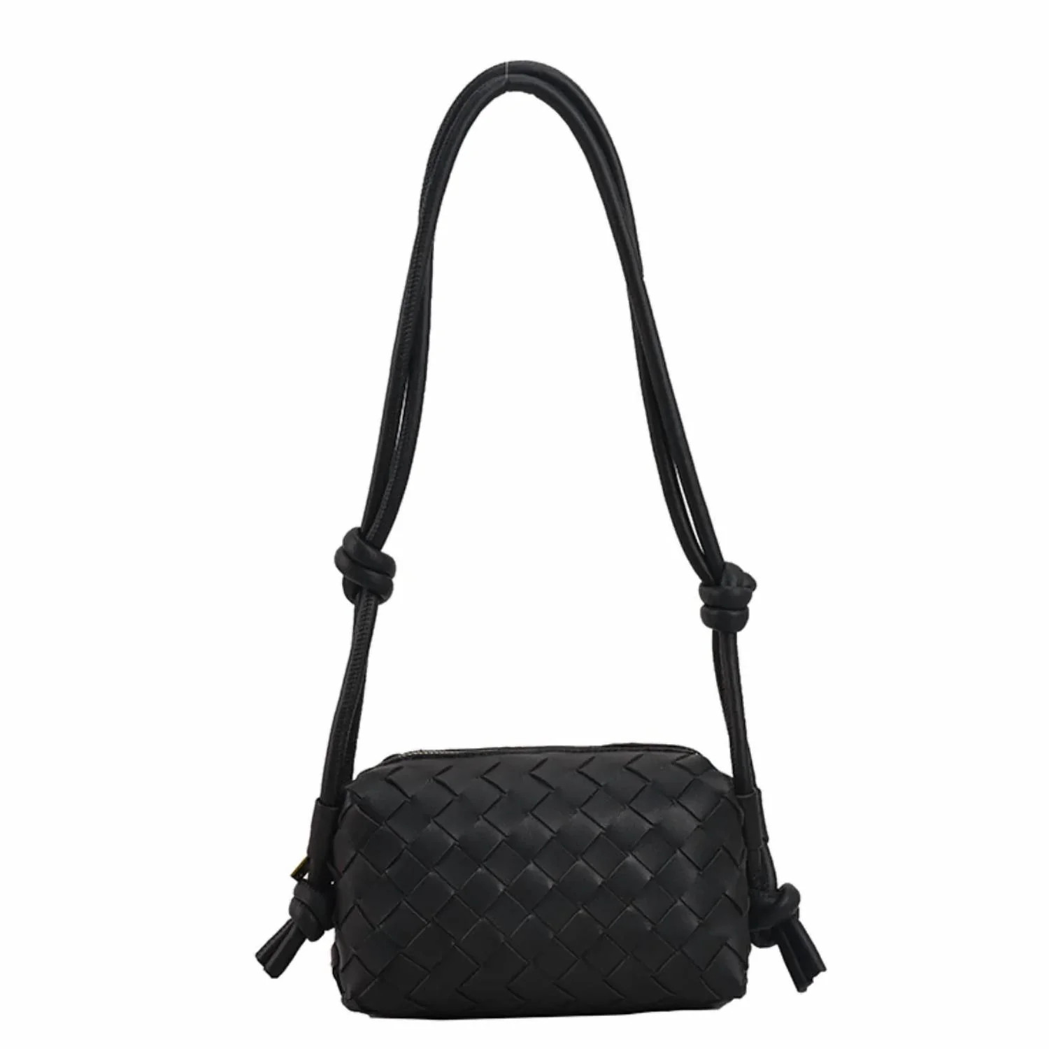 Braided Shoulder Bag In Black | Shop Simon