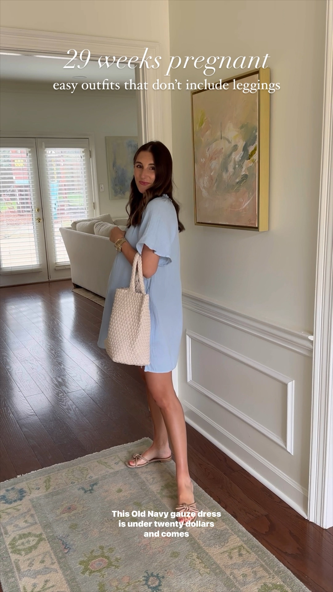 episode 6: easy comfortable outfits that don’t include leggings! 

I’m 29 weeks pregnant and looking for things that are comfortable and easy to wear but still make me feel good and put together! this gauze dress from @oldnavy checks all the boxes. It’s flowy, lightweight, and will be the perfect thing to throw on during the summer heat. I love that it has pockets and looks cute with sandals or sneakers. It’s on sale for under $20 and comes in six colors. I’m 5’2” and wearing the petite small!


#LTKbump #LTKfindsunder100 #LTKfindsunder50