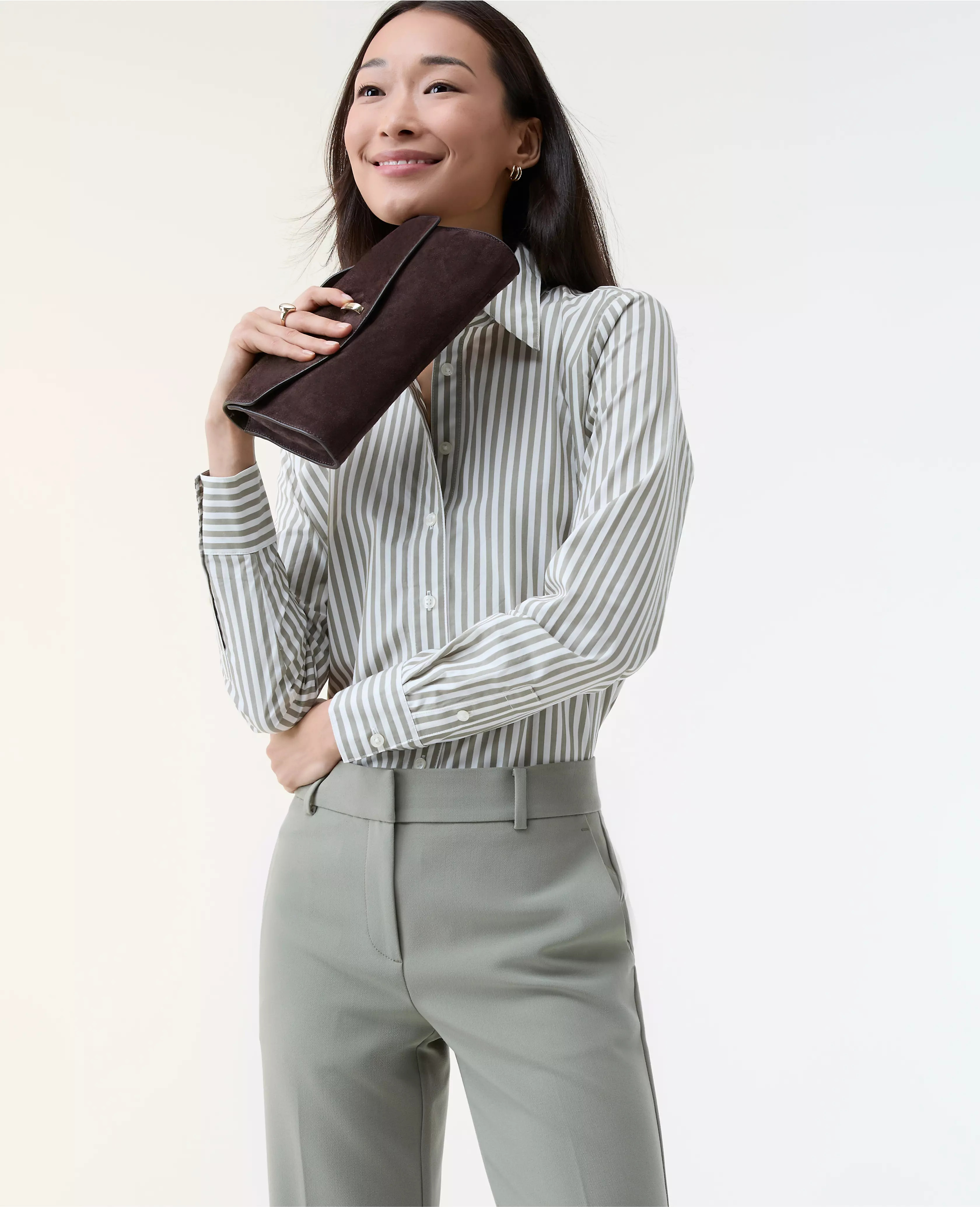 Striped Relaxed Perfect Shirt | Ann Taylor