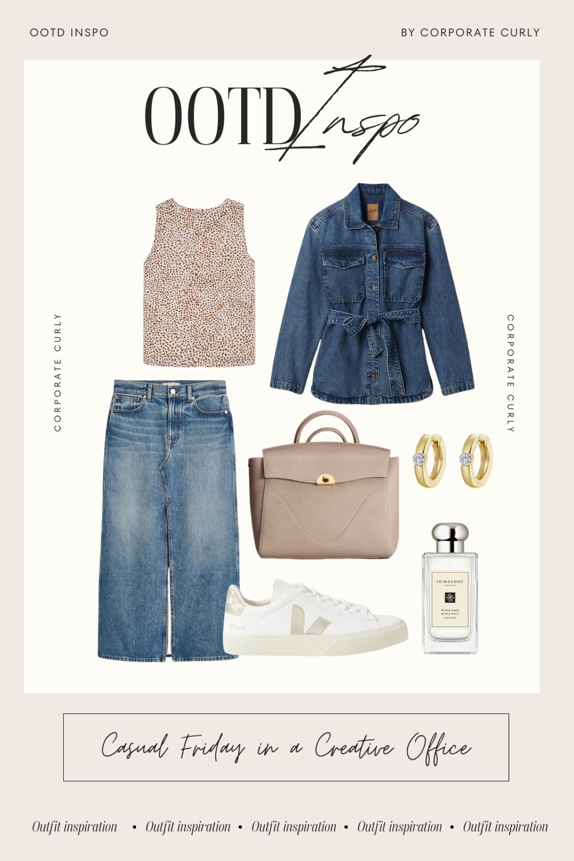 Creative vibes for Casual Friday! 🎨✨ Mixing graphic prints with denim and sneakers for a laid-back yet stylish office look. #CasualFriday #OfficeStyle #CreativeOffice #GraphicPrint #DenimSkirt #WhiteSneakers #OOTD



#LTKWorkwear #LTKShoeCrush #LTKStyleTip