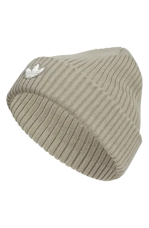 adidas Chenille Beanie in Silver Pebble Grey/Off White at Nordstrom | Nordstrom