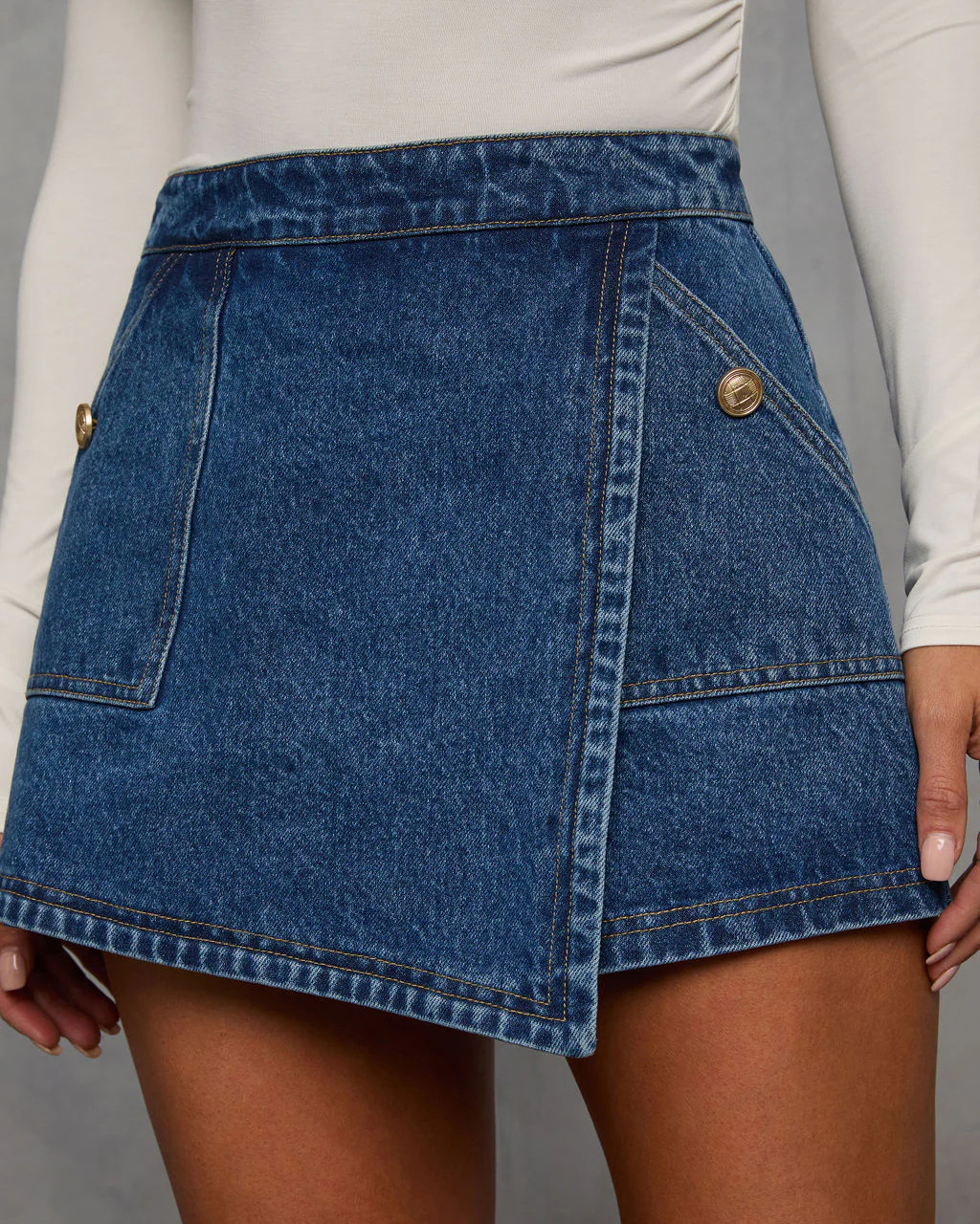 Fiona Denim Mini Skort | VICI