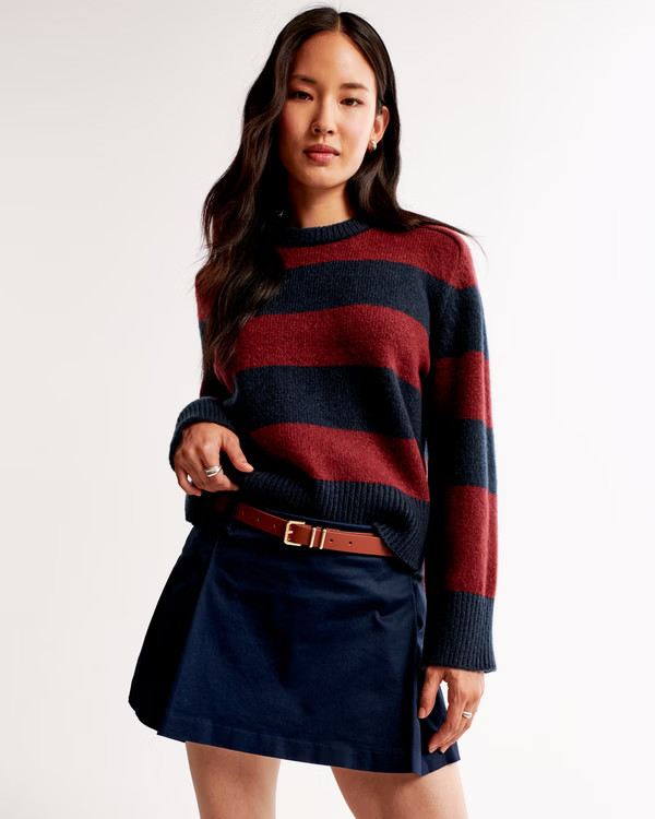 Mid Rise Pleated Mini Skort | Abercrombie & Fitch (US)