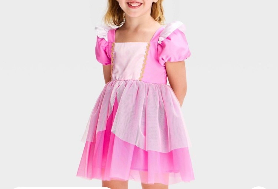 Disney princess party dresses. Sweet & short dresses for play.