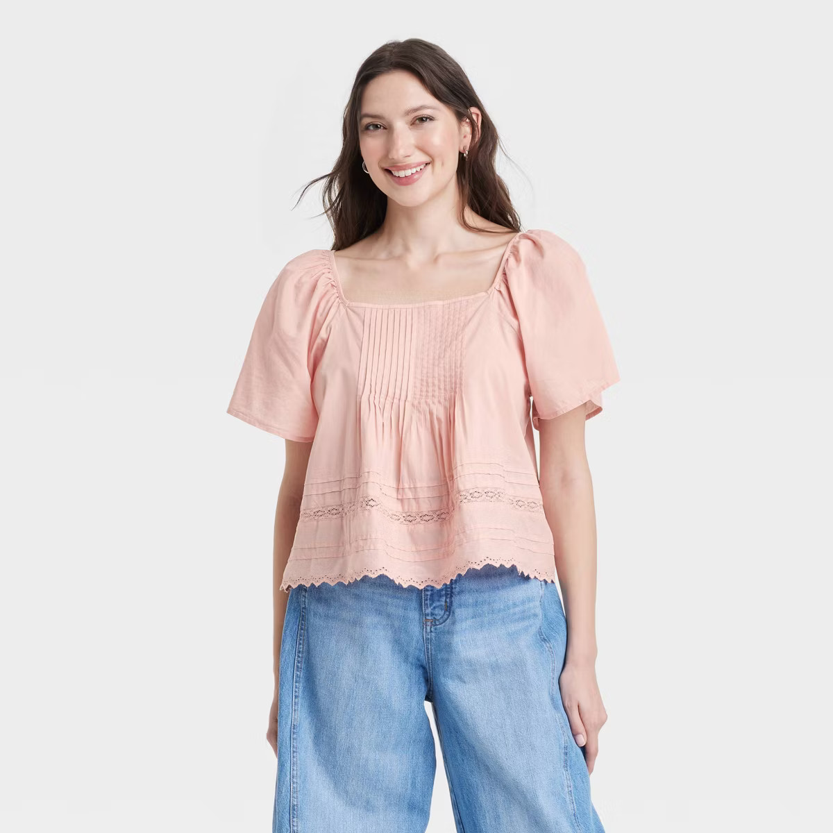 Women's Flutter Short Sleeve Blouse - Universal Thread™ | Target
