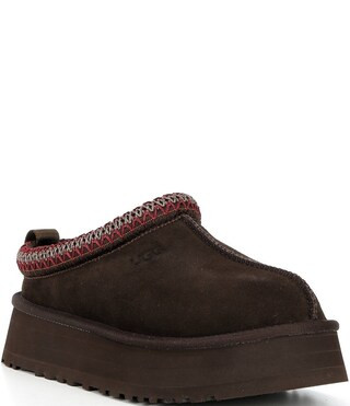 UGG Tazz II Suede Logo Detail Platform Clog Slippers | Dillard's | Dillard's