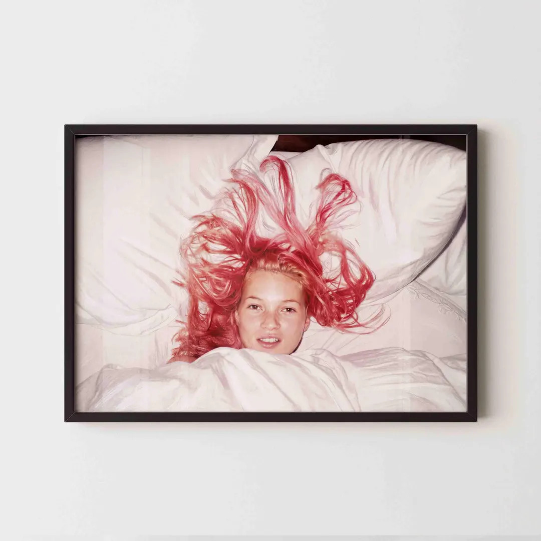 Kate Moss Pink Hair Portrait Print, Iconic Supermodel Photography, Contemporary Fashion Wall Art ... | Etsy (Global)