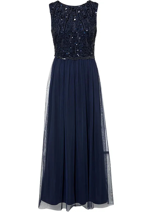 Maxikleid mit Paillettenstickerei | Bonprix DE
