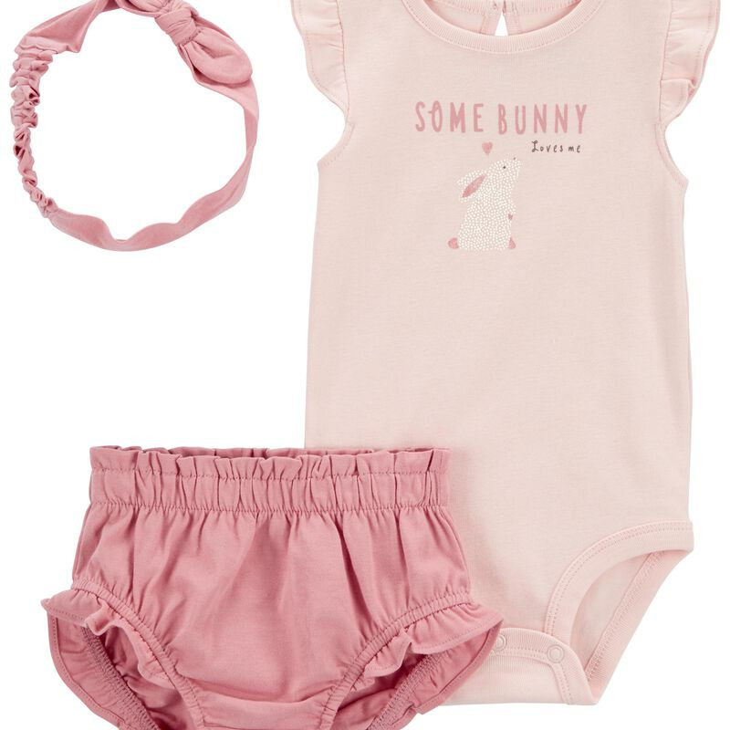 Baby 3-Piece Bunny Bodysuit & Diaper Cover Set | Carter's