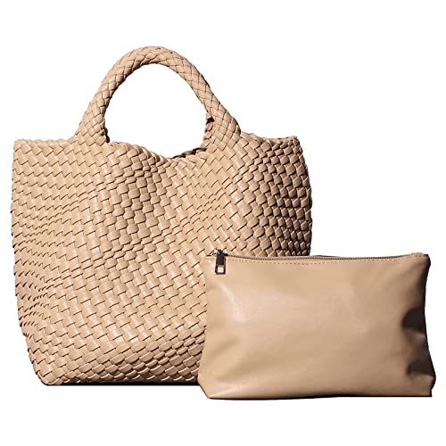 Women's Tote Bag Large Capacity Handbags Purse Woven Bag Shopper Bag Travel for Ladies | Amazon (US)