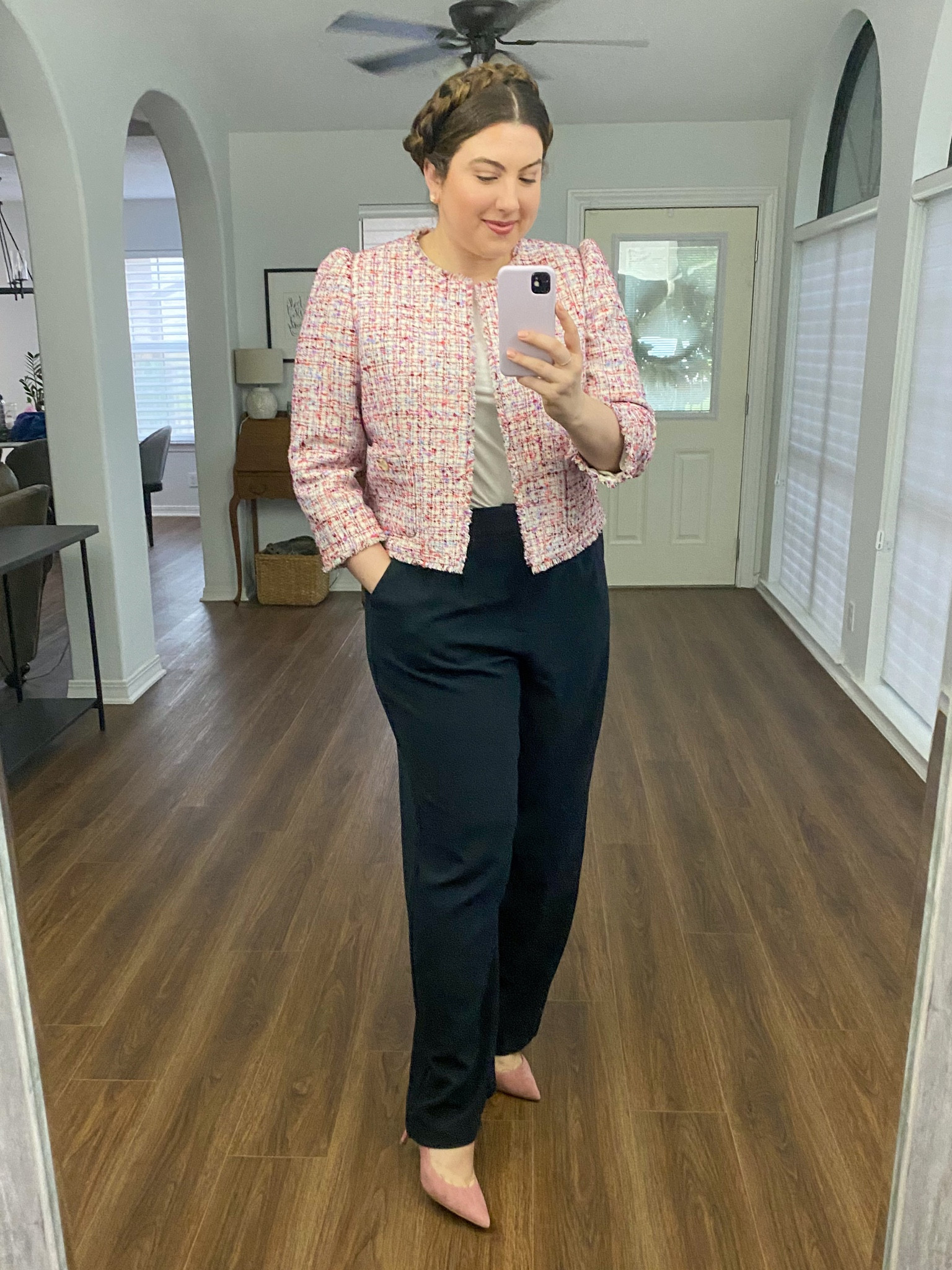 Workwear #ootd 4/21/23 

This tweed jacket is on sale! 

Business professional workwear and business casual workwear and office outfits 

#LTKsalealert #LTKcurves #LTKworkwear
