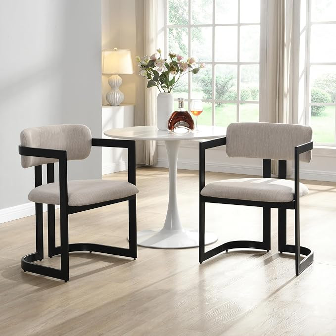 Christopher Knight Home Auber Modern Upholstered Dining Chair Set of 2, Fabric Upholstery Dining ... | Amazon (US)