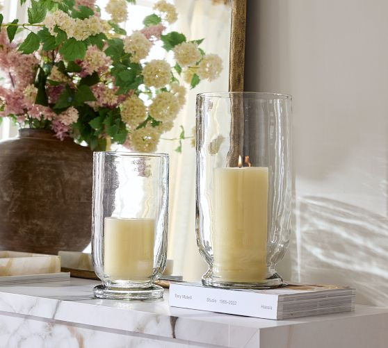 Recycled Glass Hurricane Candle Holder | Pottery Barn (US)