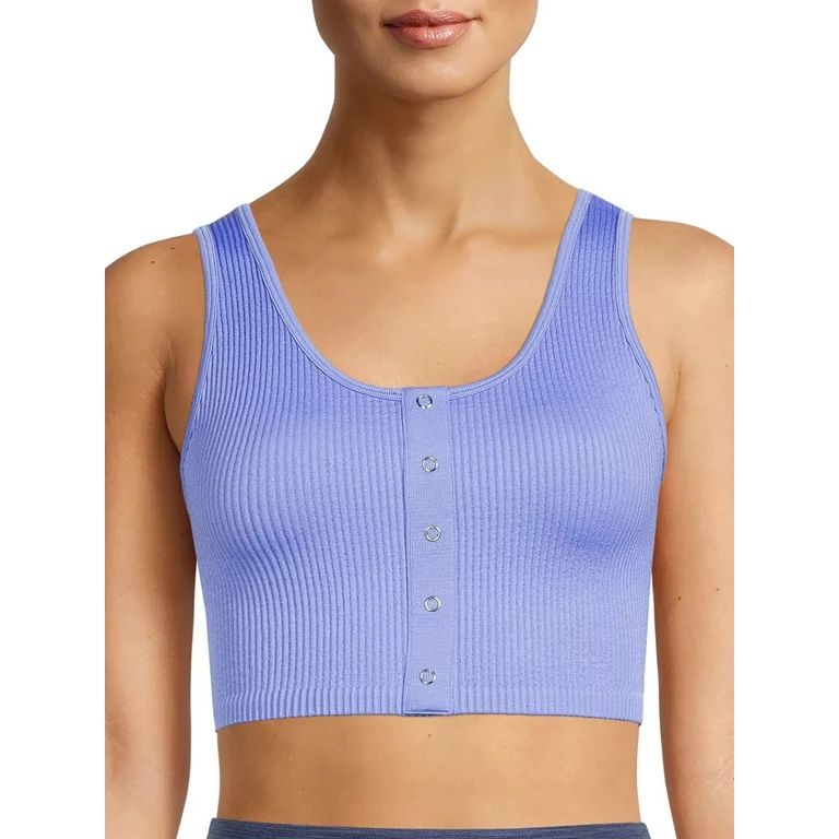 No Boundaries Women’s Seamless Henley Bra | Walmart (US)