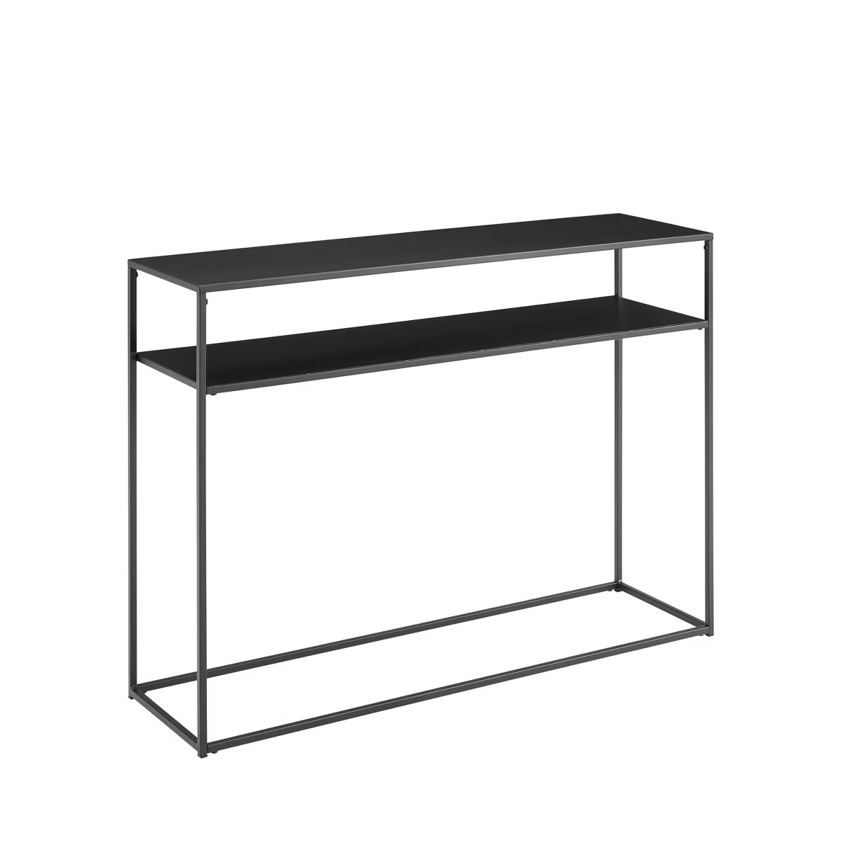 Braxton Console Table Matte Black - Crosley: Slim Steel Sofa Table, Industrial Modern Style, Open... | Target
