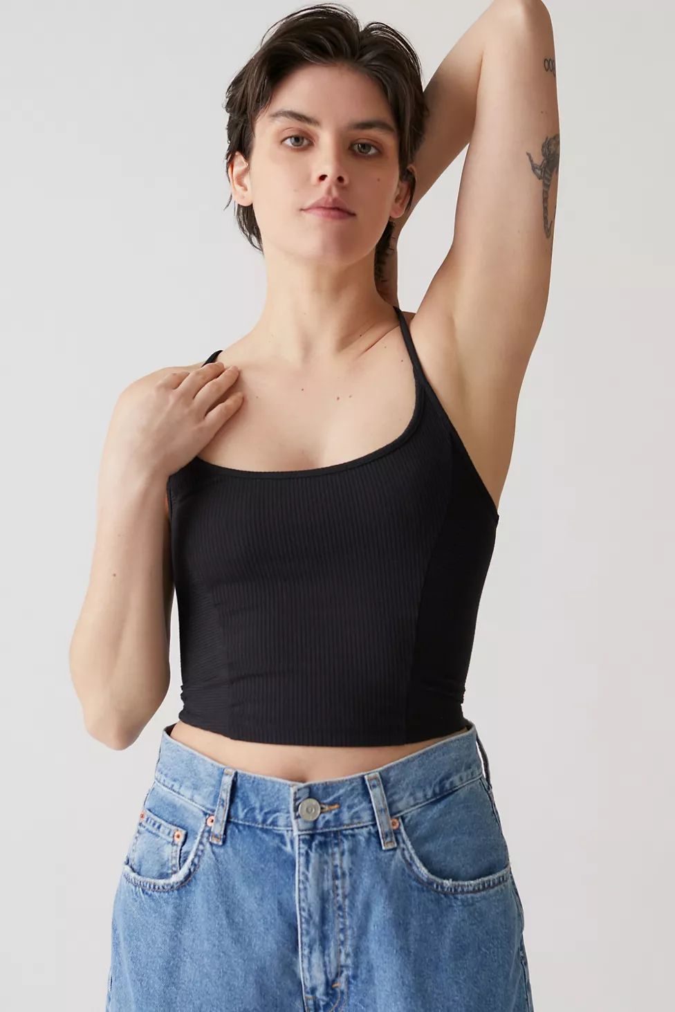 UO Cabana Cropped Ribbed Cami | Urban Outfitters (US and RoW)