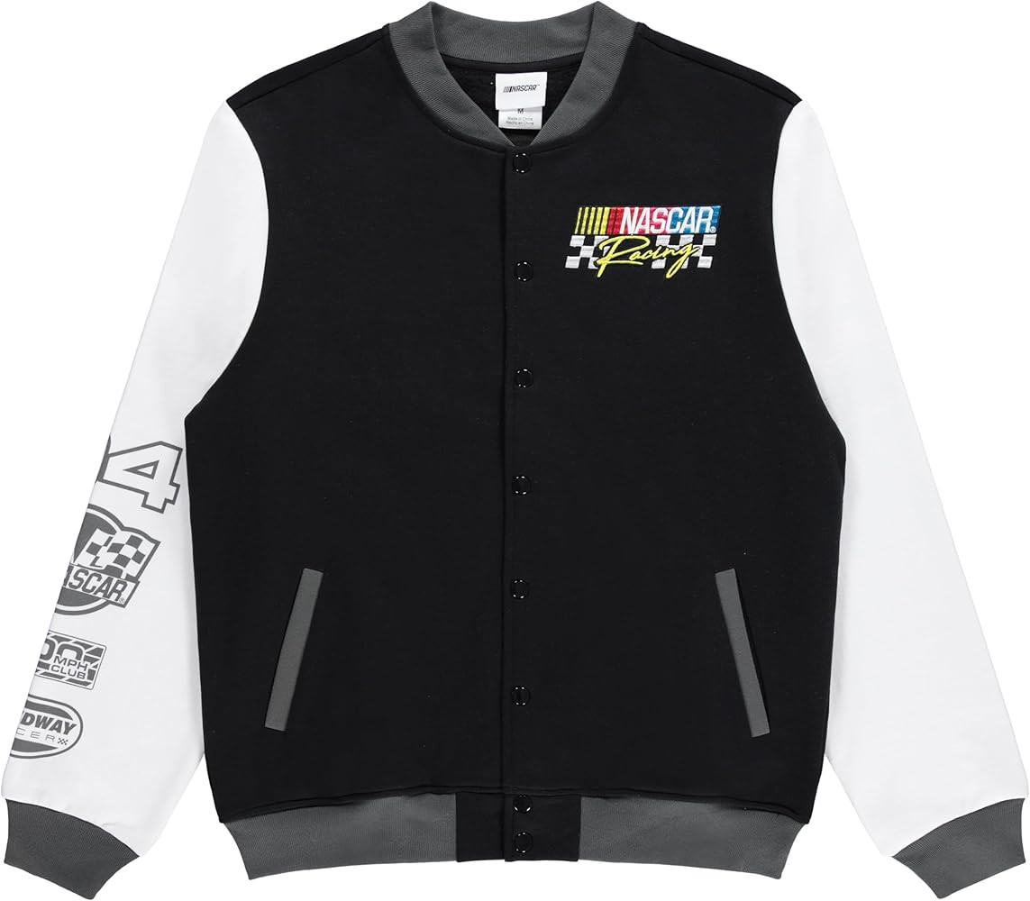 NASCAR Mens Varsity Bomber Jacket - Mens Classic Authentic Varsity Bomber Jacket | Amazon (US)