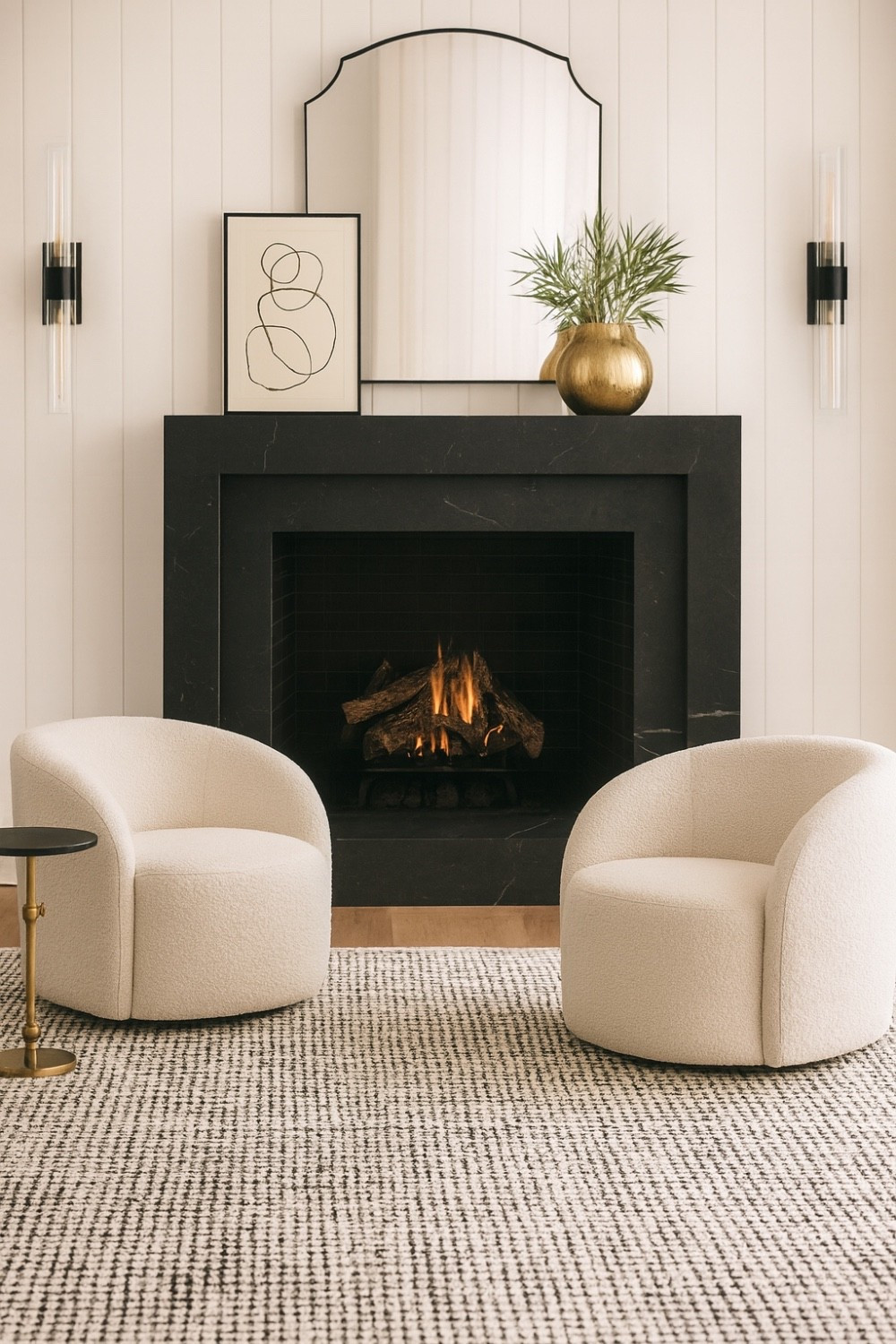 Amazon home finds! This cozy modern design blends soft textures, bold contrast, and sculptural simplicity to create a warm so a that feels effortlessly elevated. 

🖤🖤

Living room, Amazon, Amazon home, Amazon home decor, Amazon furniture, Amazon living room furniture, Amazon area rug, area rug, wall mirror, wall sconces, home decor ideas, vase, side table, side chair, living room, living room furniture, affordable living room finds, home decor ideas, Amazon decor ideas 


#LTKHome #LTKSaleAlert #LTKFindsUnder100