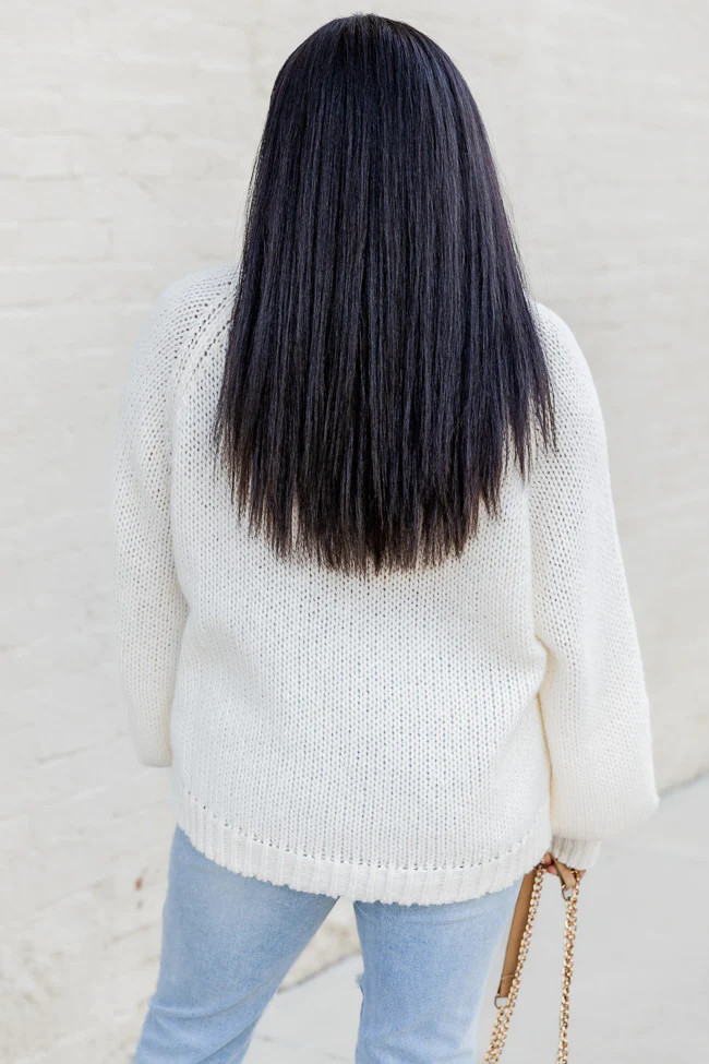 The Malibu and Diet Oversized Cream Sweater - Krista X Pink Lily FINAL SALE | Pink Lily