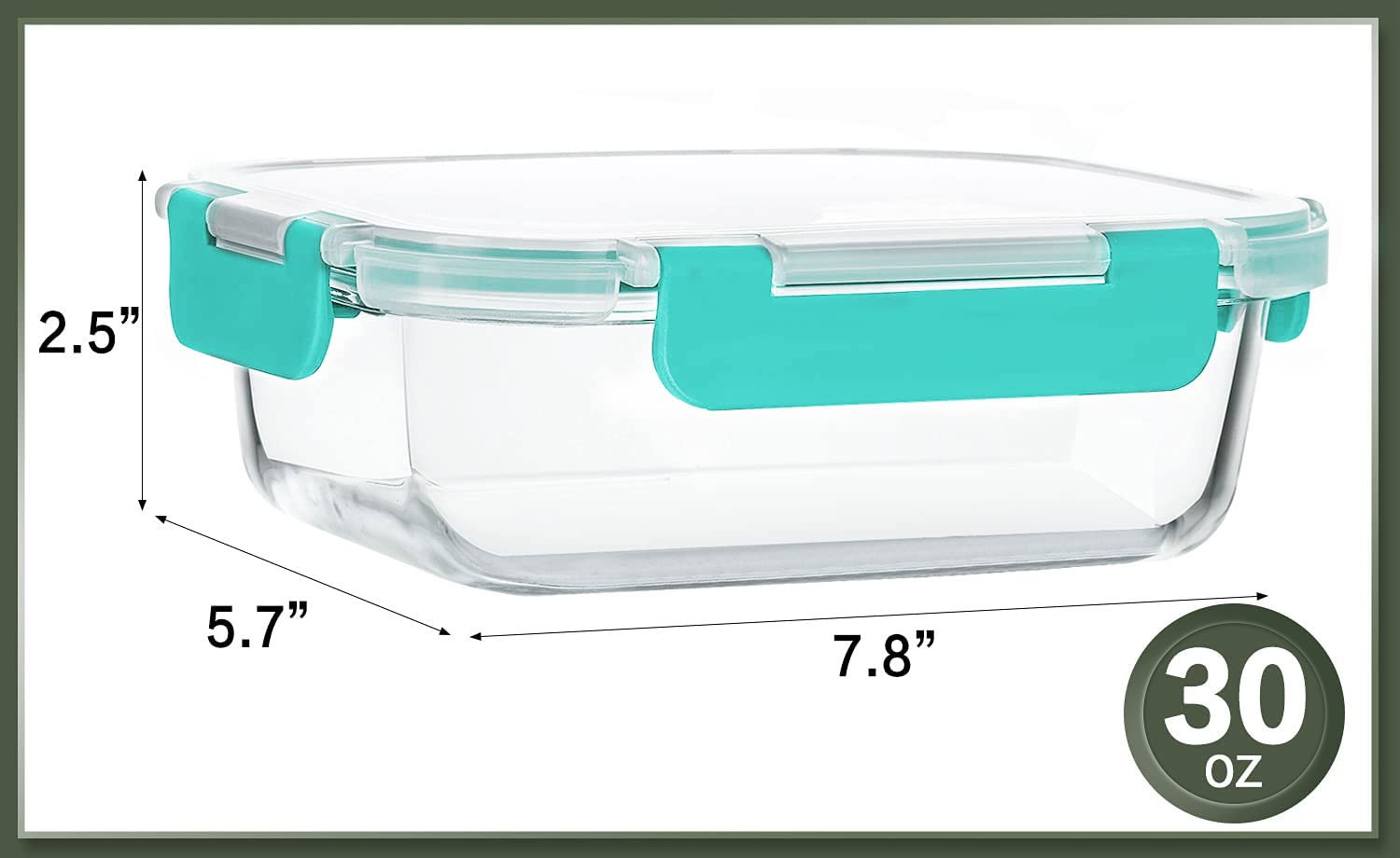 10 Packs 30 oz Glass Meal Prep Containers,Glass Food Storage Containers with Lids,Airtight Glass ... | Amazon (US)